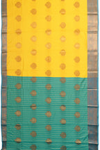 Beautiful Silk Saree Yellow Blue