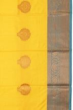 Beautiful Silk Saree Yellow Blue