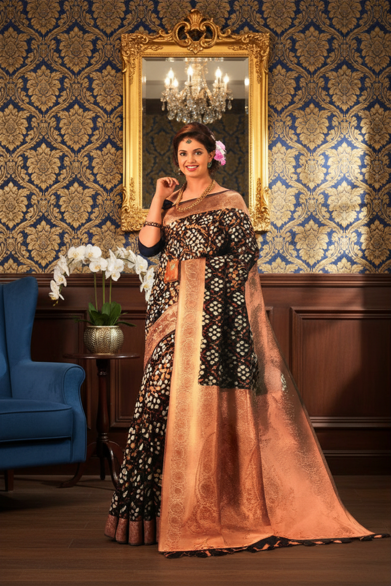 Cotton Silk Saree Blue Hand Woven