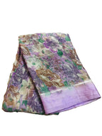 Georgette Saree Purple Lavender Floral