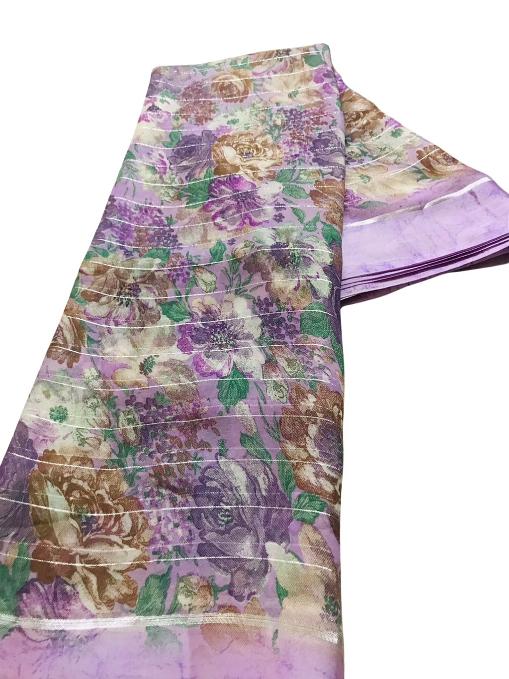 Georgette Saree Purple Lavender Floral