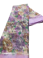 Georgette Saree Purple Lavender Floral