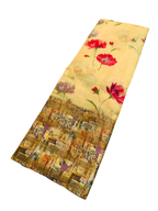 Cotton Saree Yellow 3D Print