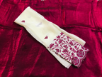 Designer Party Saree Organza Silk Maroon
