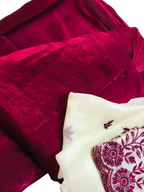 Designer Party Saree Organza Silk Maroon