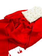 Designer Party Saree Organza Silk Red