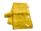 Designer Party Saree Georgette Yellow Saree