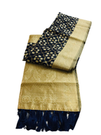 Cotton Silk Saree Blue Hand Woven